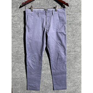 J.Crew 484 Chino Pants Mens 28x30 Blue Stretch Slim Fit Tapered Twill Casual